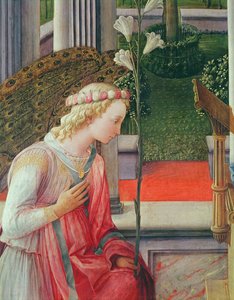 受胎告知、天使ガブリエルの詳細（244961の詳細） 作： Fra Filippo Lippi